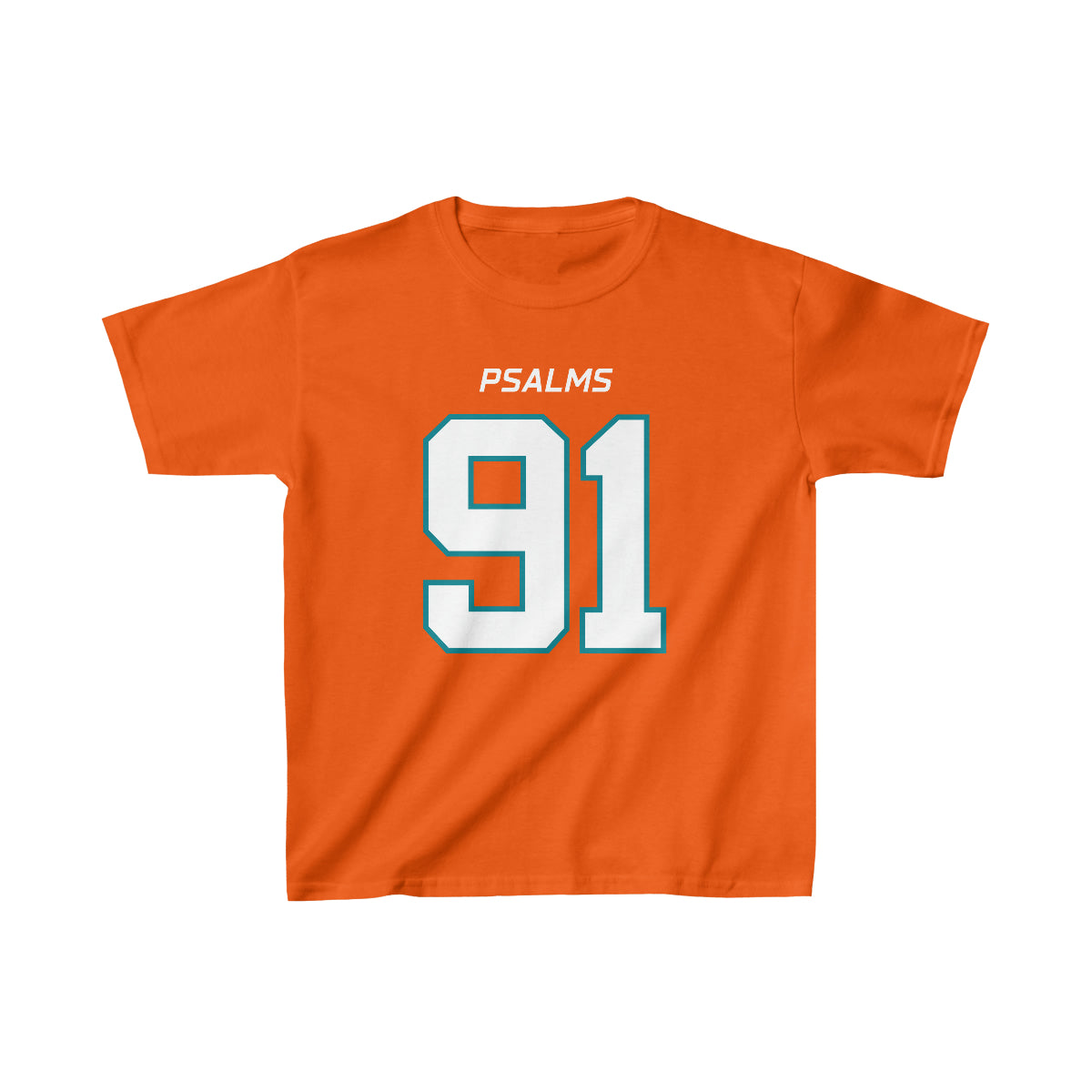 Dolphins Psalms 91 Tee - Boys (Orange)