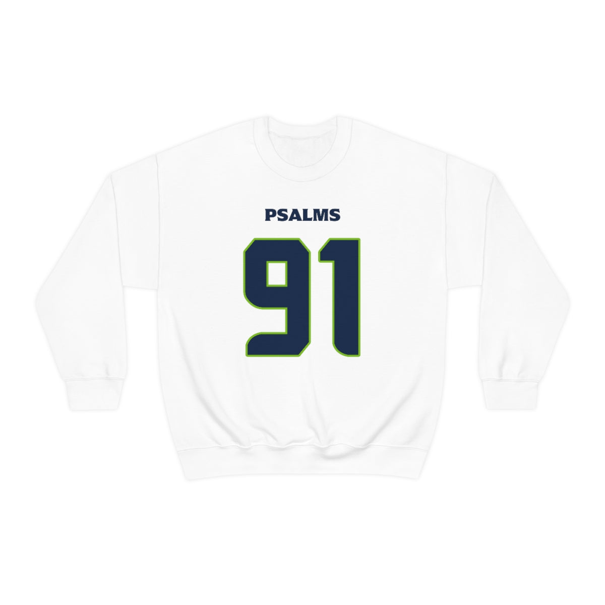 Seahawks Psalms 91 Sweatshirt (White)