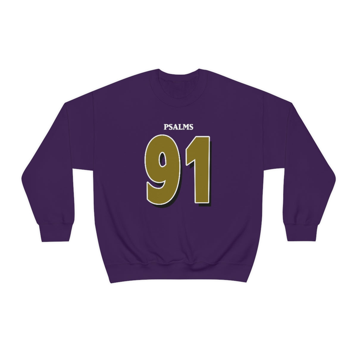 Ravens Psalms 91 Sweatshirt - Ladies (Purple)