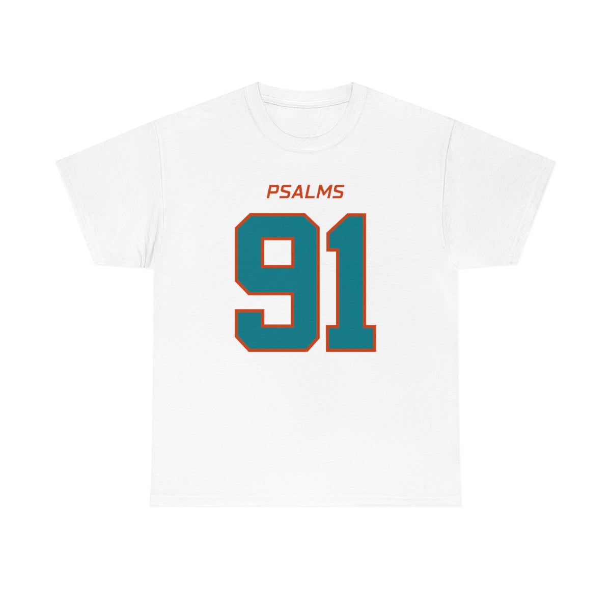 Dolphins Psalms 91 Tee (White)