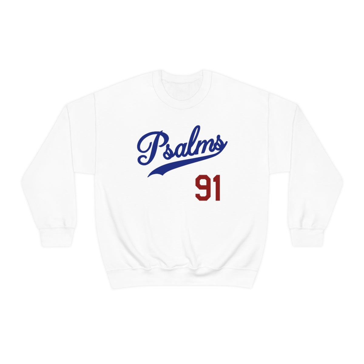 Dodgers Psalms 91 Sweatshirt (White)