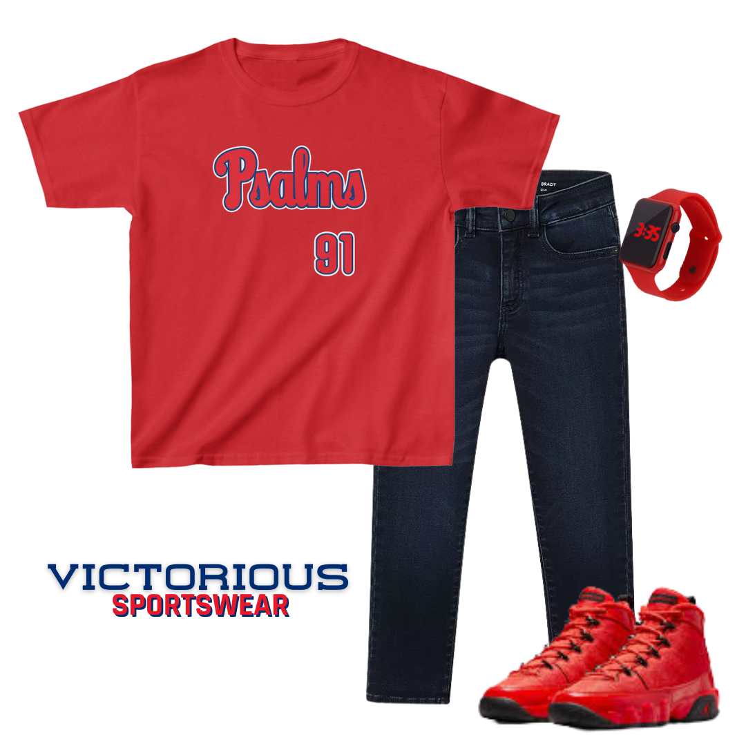 Phillies Psalms 91 Tee - Boys (Red)