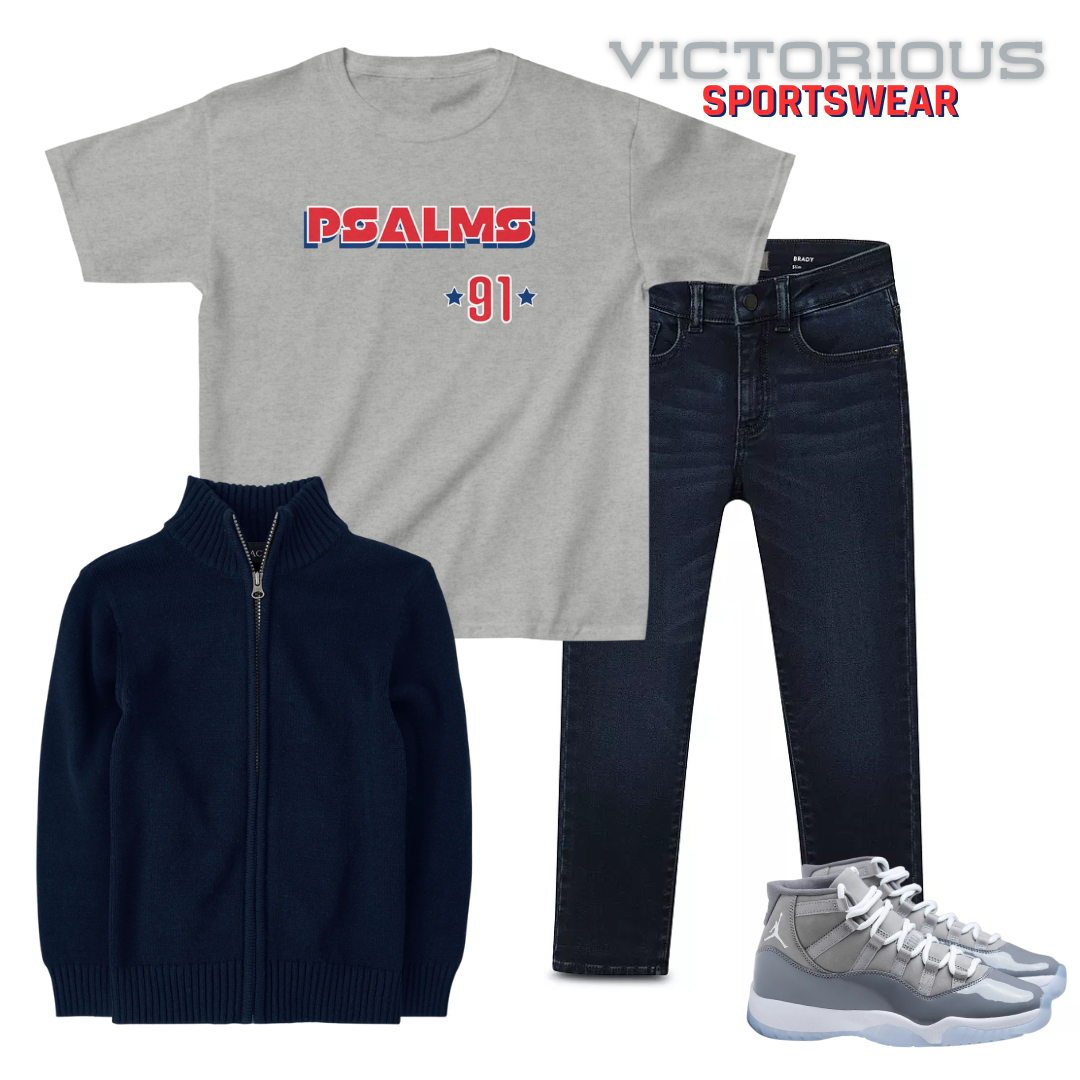 Phillies Psalms 91 Philly Tee - Boys (Grey)
