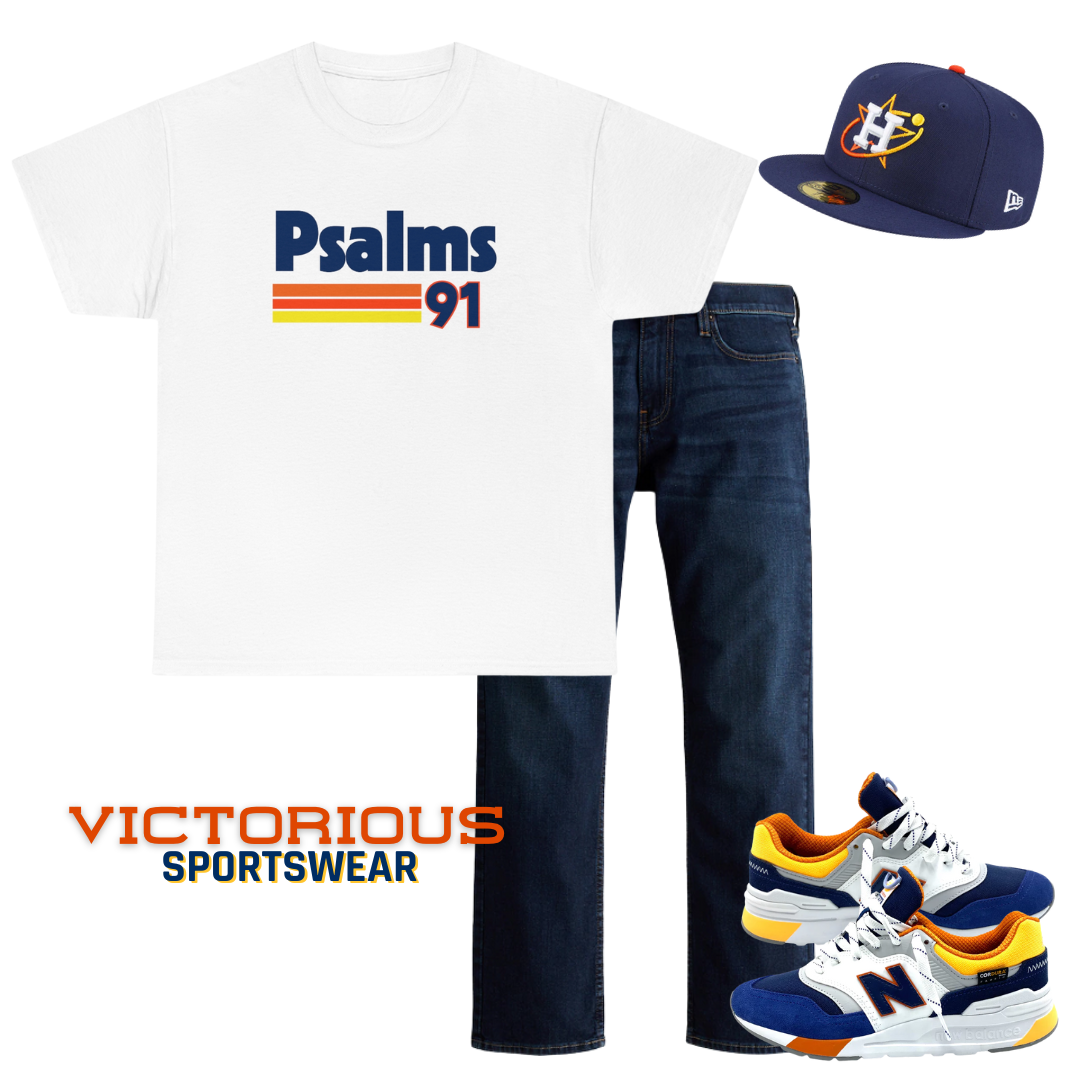 Astros Psalms 91 Stripes Tee (White)