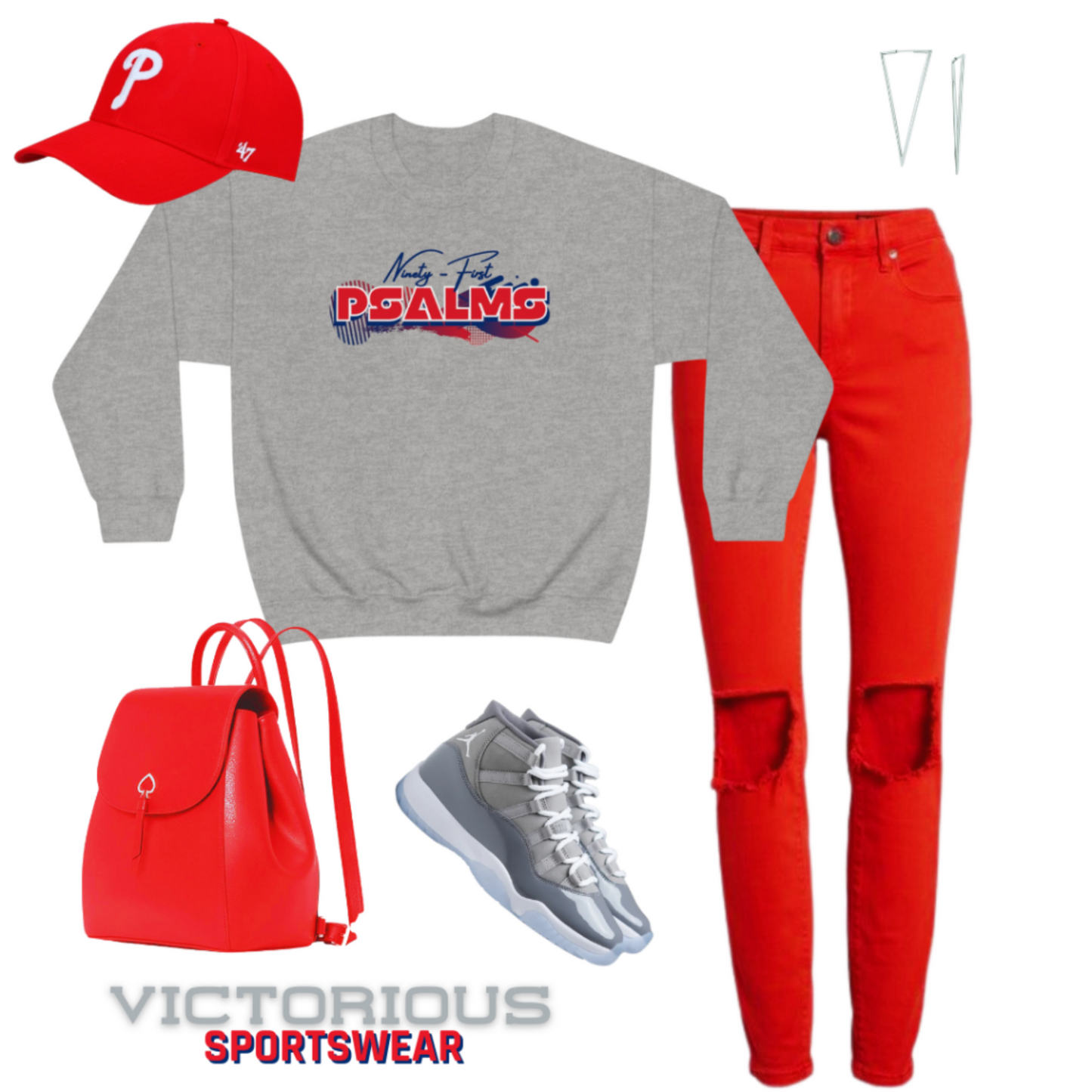 Phillies Ninety First Psalms Vibez Sweatshirt (Grey)