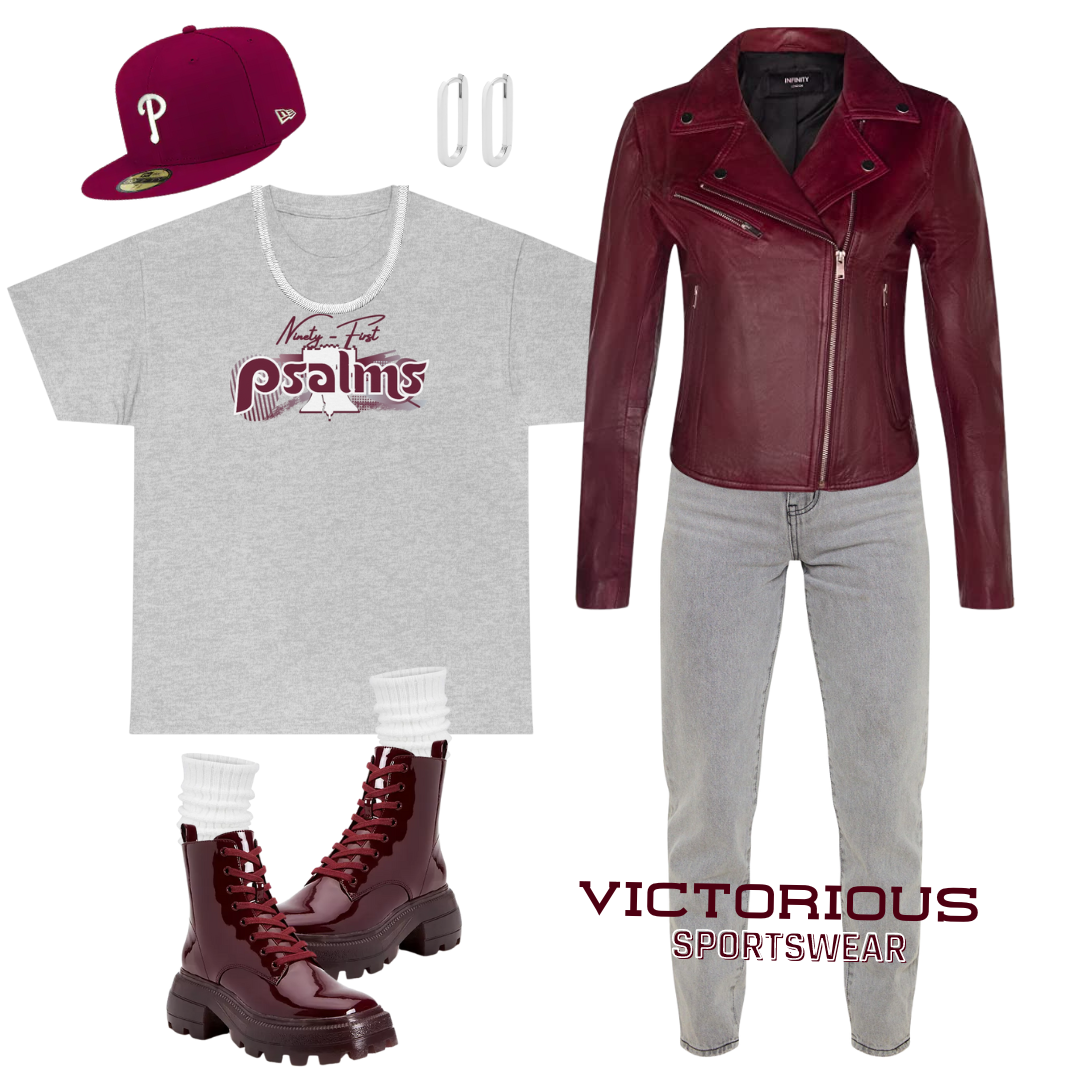 Phillies Ninety First Psalms Vibez Throwback Tee (Grey)