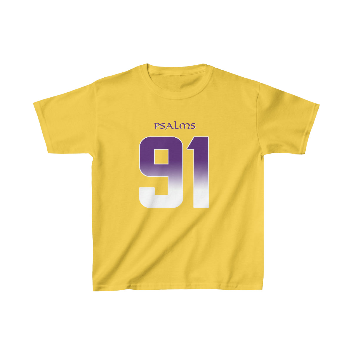 Vikings Psalms 91 Vibez Tee - Girls (Yellow)