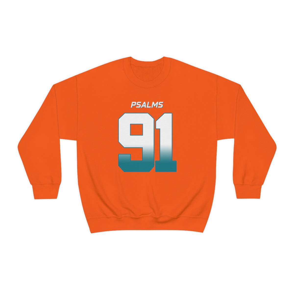 Dolphins Psalms 91 Vibez Sweatshirt (Orange)