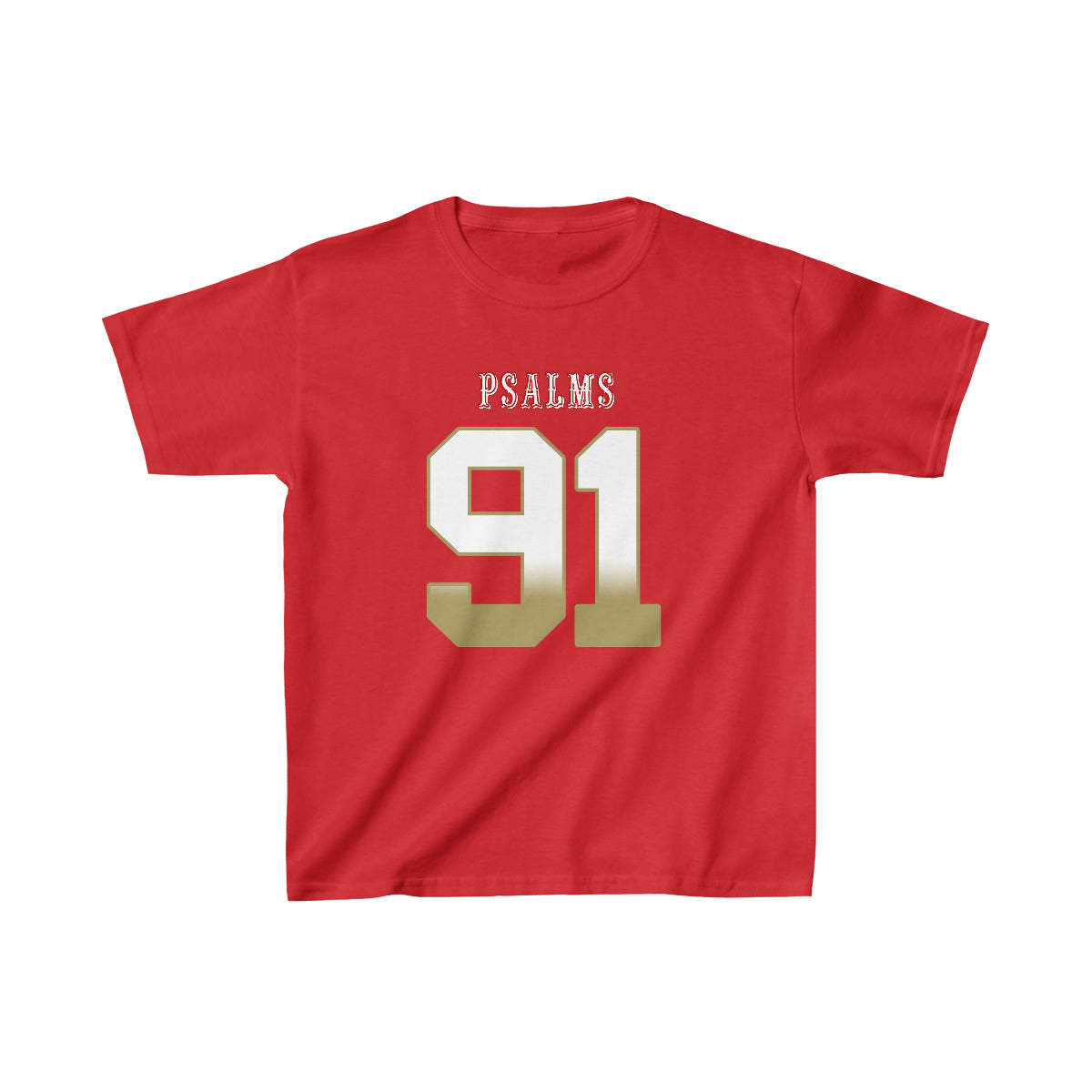 49ers Psalms 91 Vibez Tee - Girls (Red)