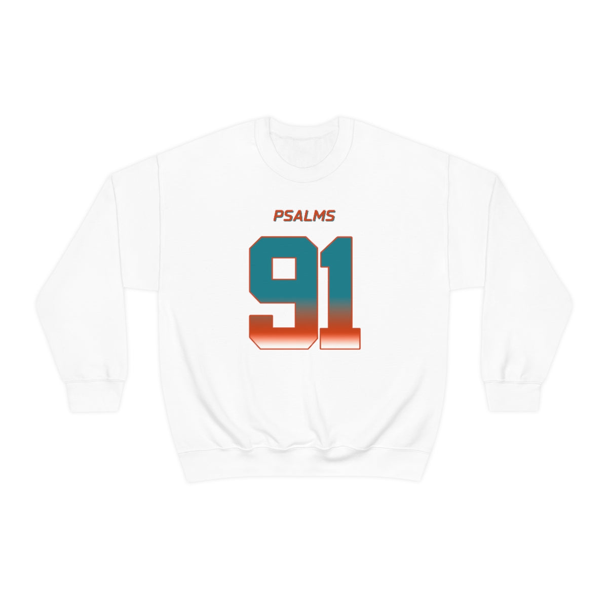 Dolphins Psalms 91 Vibez Sweatshirt (White)