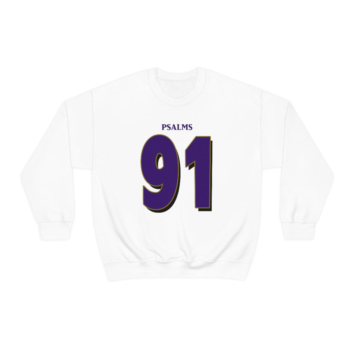 Ravens Psalms 91 Sweatshirt (White)