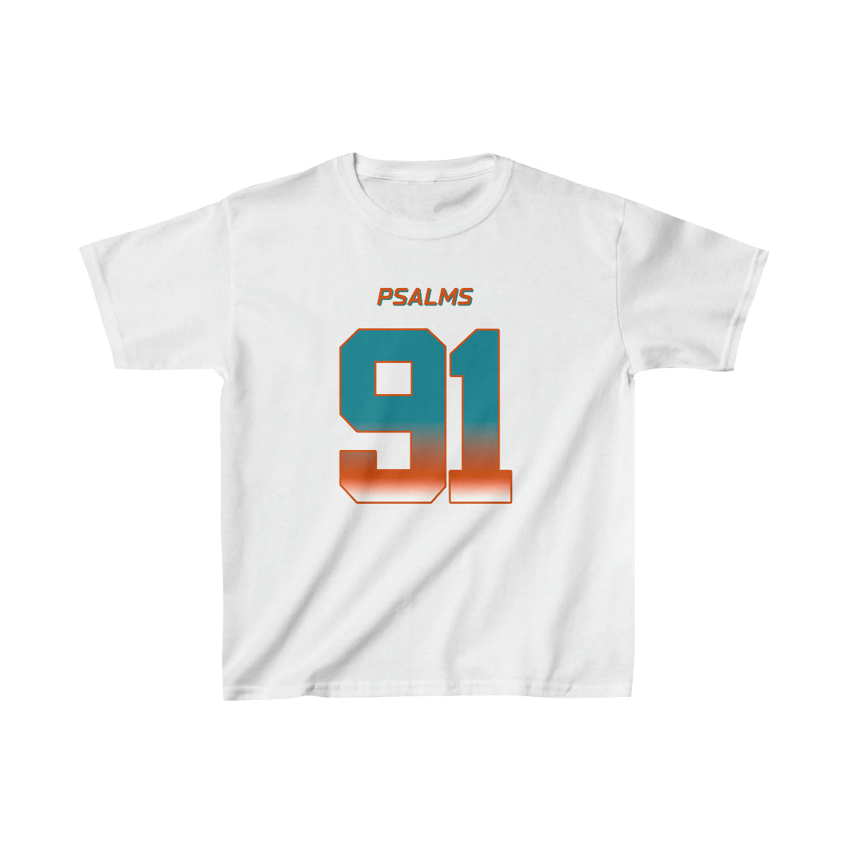 Dolphins Psalms 91 Vibez Tee - Girls (White)