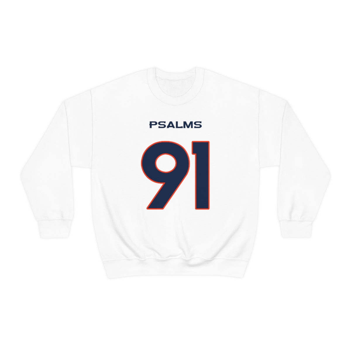 Broncos Psalms 91 Sweatshirt (White)