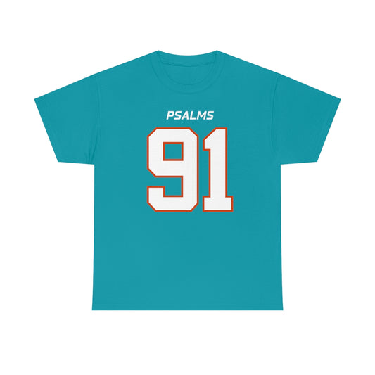 Dolphins Psalms 91 Tee (Teal)