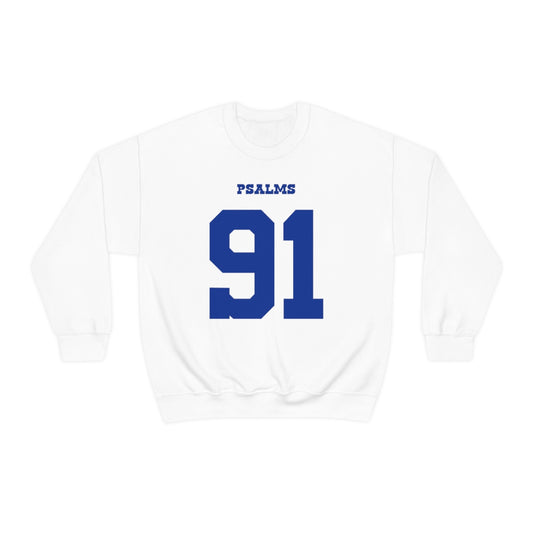 Cowboys Psalms 91 Sweatshirt (White)