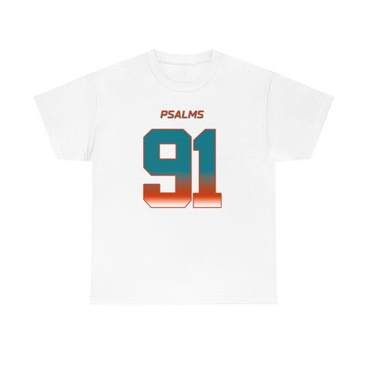 Dolphins Psalms 91 Vibez Tee (White)