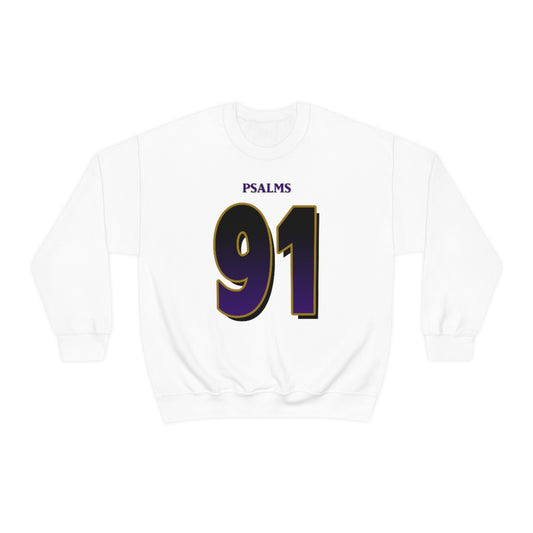 Ravens Psalms 91 Vibez Sweatshirt (White)