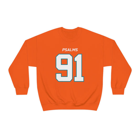 Dolphins Psalms 91 Sweatshirt (Orange)