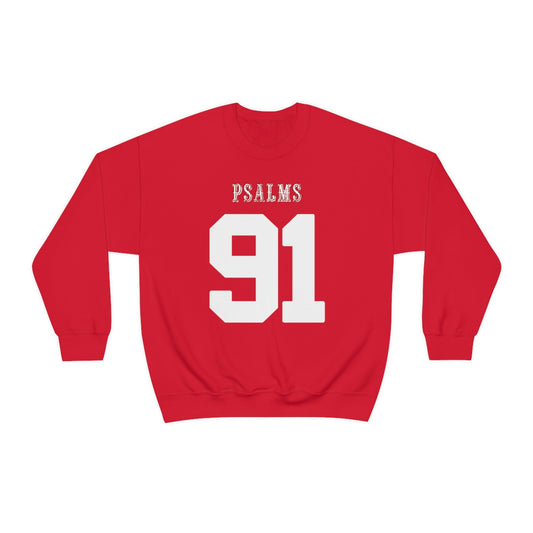 49ers Psalms 91 Sweatshirt (Red)