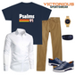 Astros Psalms 91 Stripes Tee (Navy)