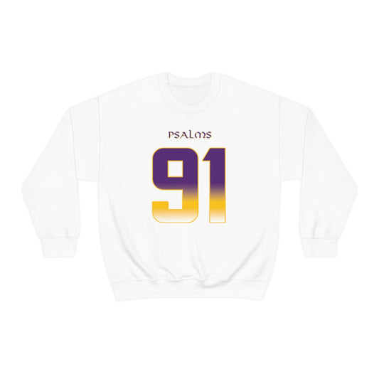 Vikings Psalms 91 Vibez Sweatshirt (White)