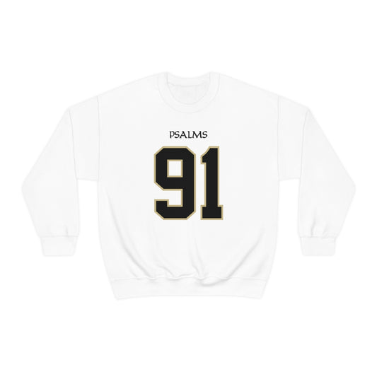 Saints Psalms 91 Sweatshirt (White)