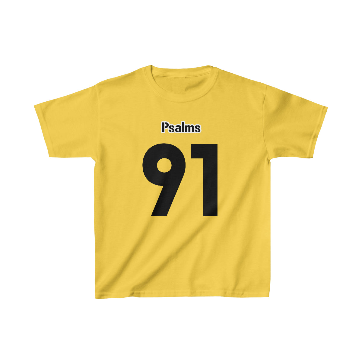Steelers Psalms 91 Tee - Boys (Yellow)